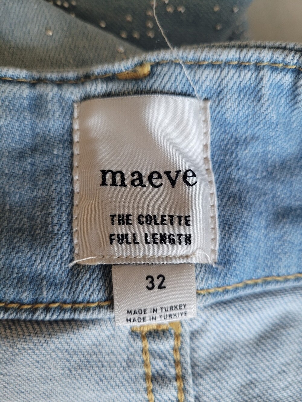 Anthropologie Maeve Sparkle Wide Leg High Waist Jeans - Picture 5 of 7